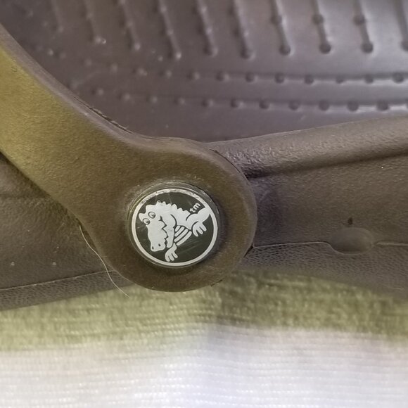 Crocs Toddler Slip On Mary Jane Shoes Size 12/13 (Child) Brown Kids Girls - Picture 11 of 11